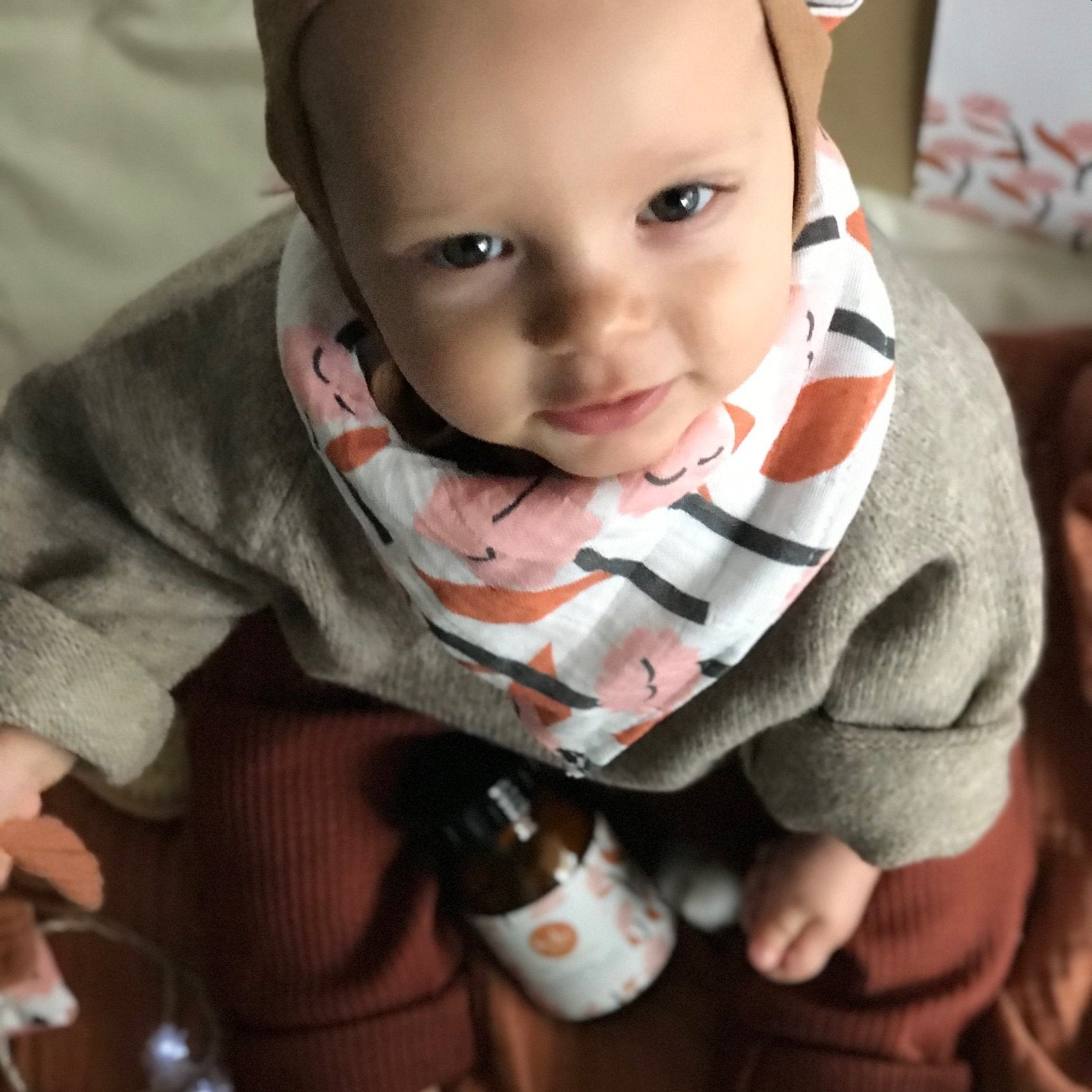 BABYDUFT® Kuscheltuch in weicher Bio Baumwolle - Babyduft®